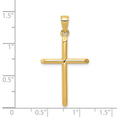14k Polished Cross Pendant - 37