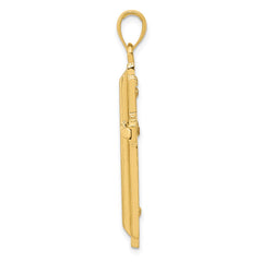 14k Polished Cross Pendant - 27