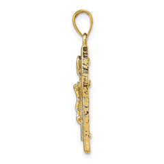 14k Polished Crucifix Pendant - 5