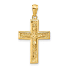 14k Polished Crucifix Pendant - 5