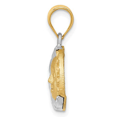 14k Two-tone Sun and Moon Charm - 2