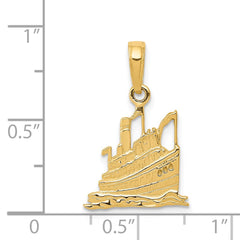 14k Cruise Ship Pendant - 2