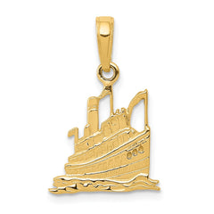 14k Cruise Ship Pendant - 2