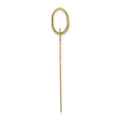 14k Polished Cross Charm - 11