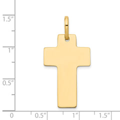 14k Polished Cross Charm - 11