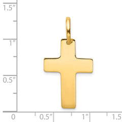 14k Polished Cross Charm - 3