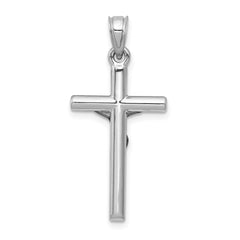 14k White Gold Crucifix Pendant - 14