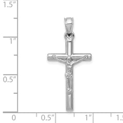 14k White Gold Crucifix Pendant - 14