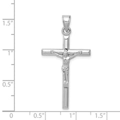 14k White Gold Crucifix Pendant - 9