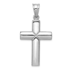 14K White Gold Reversible Crucifix Pendant - 4
