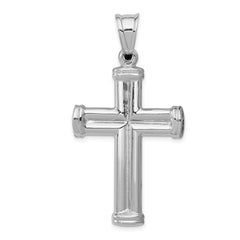 14K White Gold Reversible Crucifix Pendant - 5