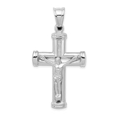 14K White Gold Reversible Crucifix Pendant - 5