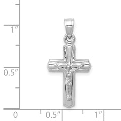 14K White Gold Reversible Crucifix Pendant - 6