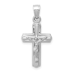 14K White Gold Reversible Crucifix Pendant - 6