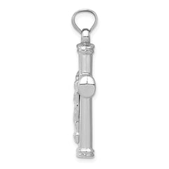 14K White Gold Reversible Crucifix Pendant - 3
