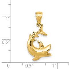 14K Shark Pendant - 2