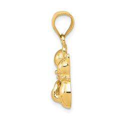 14K Cat Pendant - 2