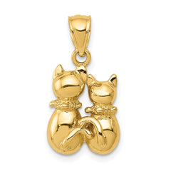 14K Cat Pendant - 2
