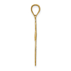14K Budded Cross Pendant - 2