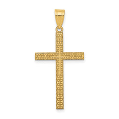 14K Diamond-cut Latin Cross Pendant - 2