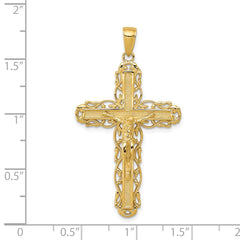14k Crucifix Pendant - 9
