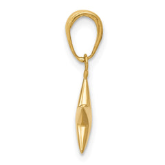 14k Small Polished 3-D Star Charm