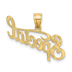 14K Polished and Textured SPECIAL Charm - 2