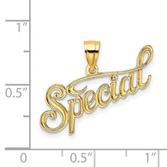 14K Polished and Textured SPECIAL Charm - 2
