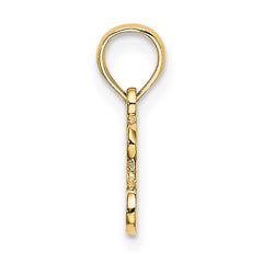 14K Polished / Textured I LOVE GOLD Charm