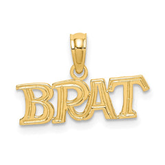 14K Polished BRAT Charm - 2