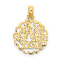 14K NANA OF THE YEAR Charm