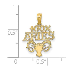 14K 100% ARIES Zodiac Charm