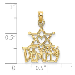 14K I HEART MY DEPUTY Charm