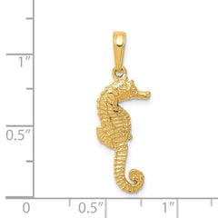 14K Seahorse Pendant - 2