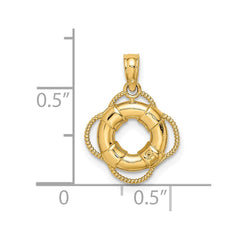 14K 3D Lifesaver Charm