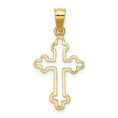 14K Polished Cross Pendant - 3