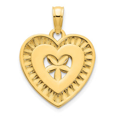 14ky Fancy Heart Pendant - 3