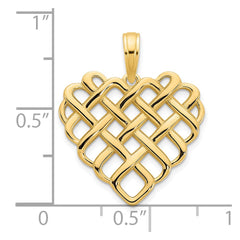14k Fancy Heart Pendant - 3