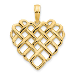 14k Fancy Heart Pendant - 3