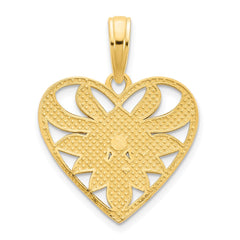 14ky Fancy Heart Pendant - 7