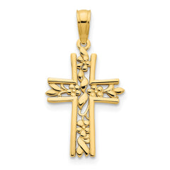 14ky Fancy Cross Pendant - 3