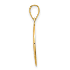 14k Fancy Filigree Disc Pendant