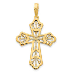 14ky Fancy Cross Pendant - 4