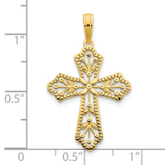 14ky Fancy Cross Pendant - 4