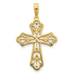 14ky Fancy Cross Pendant - 4