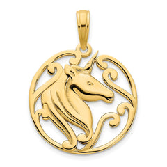 14k Unicorn Pendant - 2