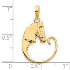 14k Horse Pendant - 6