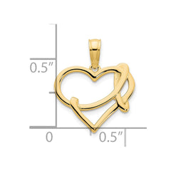 14k Fancy Heart Pendant - 2
