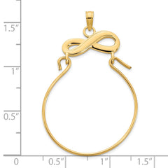 14k Infinity Charm Holder Pendant