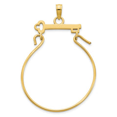 14k Key Charm Holder Pendant